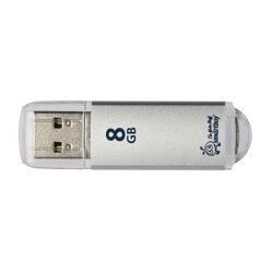 Флеш-память Smartbuy V-Cut, 8Gb, USB 2.0, сереб, SB8GBVC-S