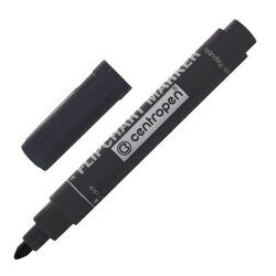 Маркер для бумажного флипчарта ЧЕРНЫЙ CENTROPEN, НЕПРОПИТЫВАЮЩИЙ, 2,5 мм, 8550, 5 8550 0112